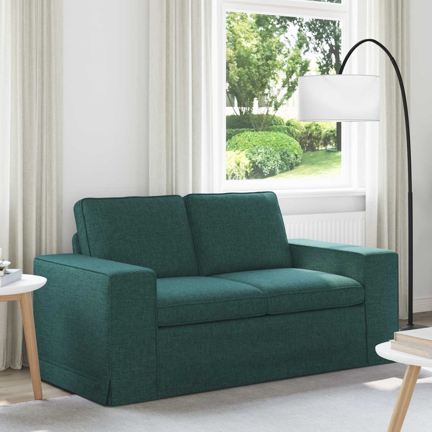 vidaXL Καναπές Σκούρο Πράσινο 162 x 80 x 82 εκ ύφασμα