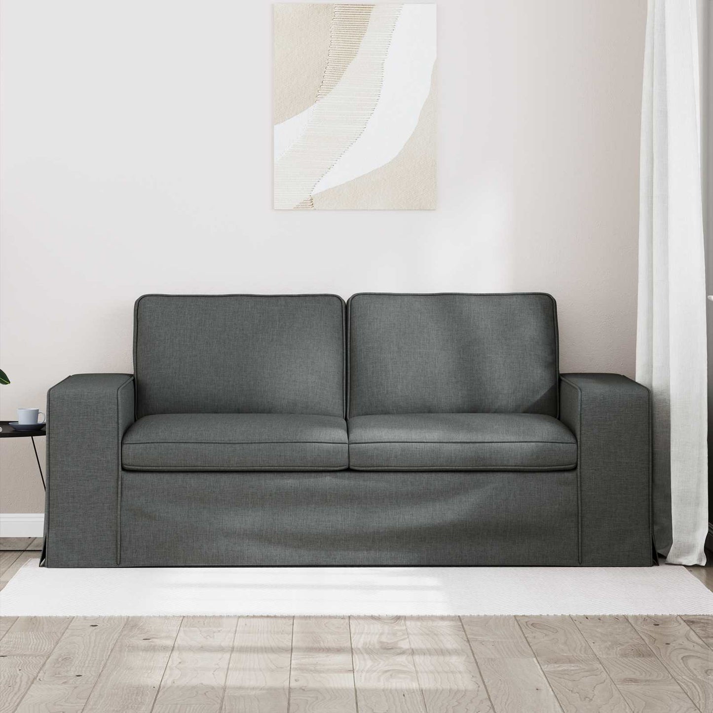 vidaXL Καναπές Σκούρο Γκρι 182 x 80 x 82 εκ ύφασμα