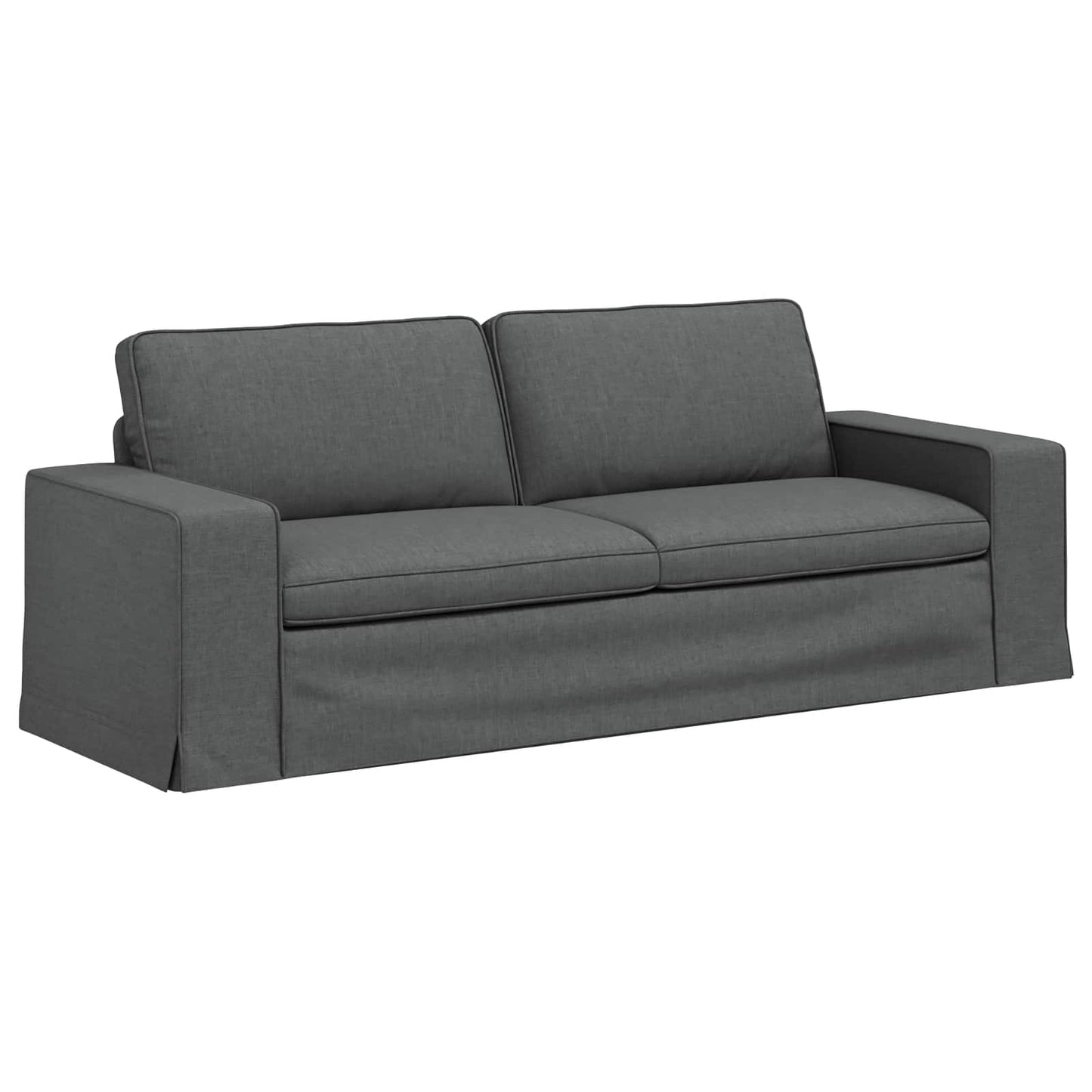 vidaXL Καναπές Σκούρο Γκρι 222 x 80 x 82 εκ ύφασμα