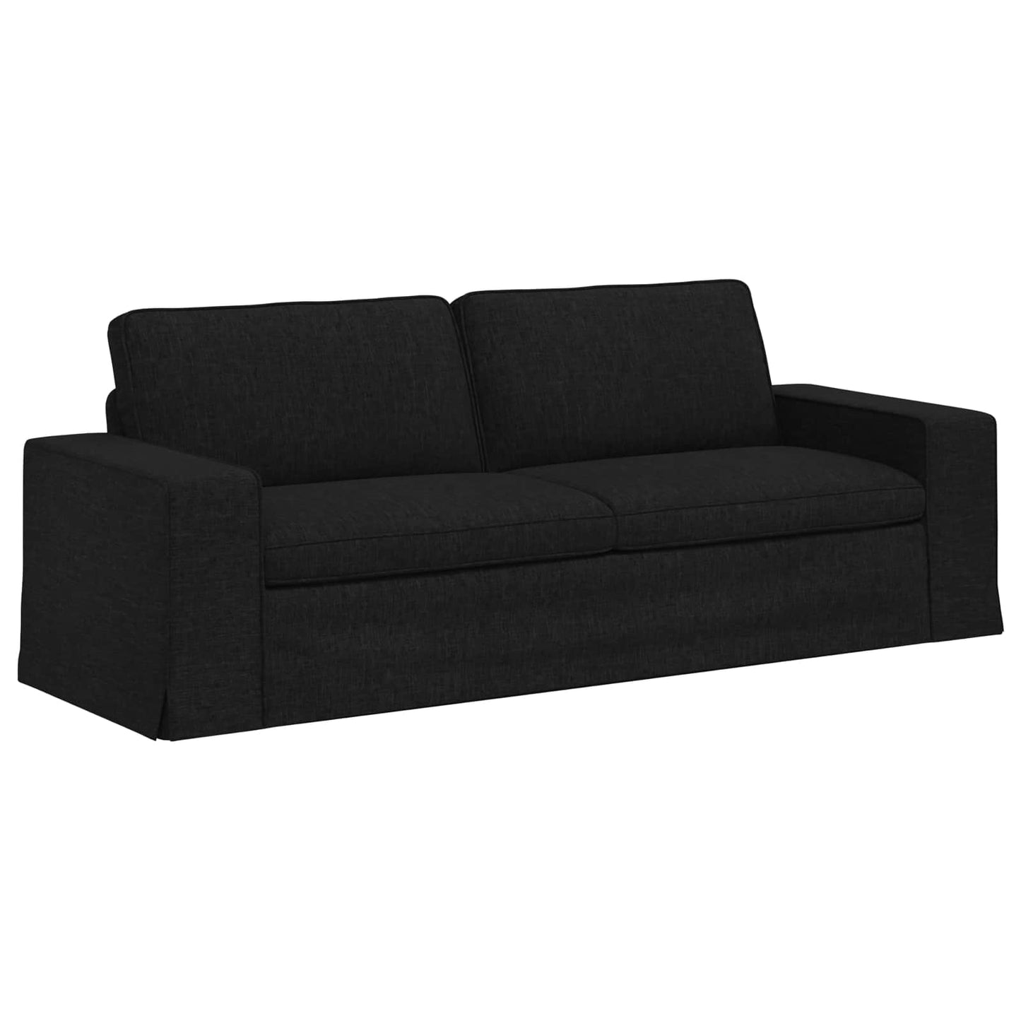 vidaXL Καναπές Μαύρο 222 x 80 x 82 εκ ύφασμα