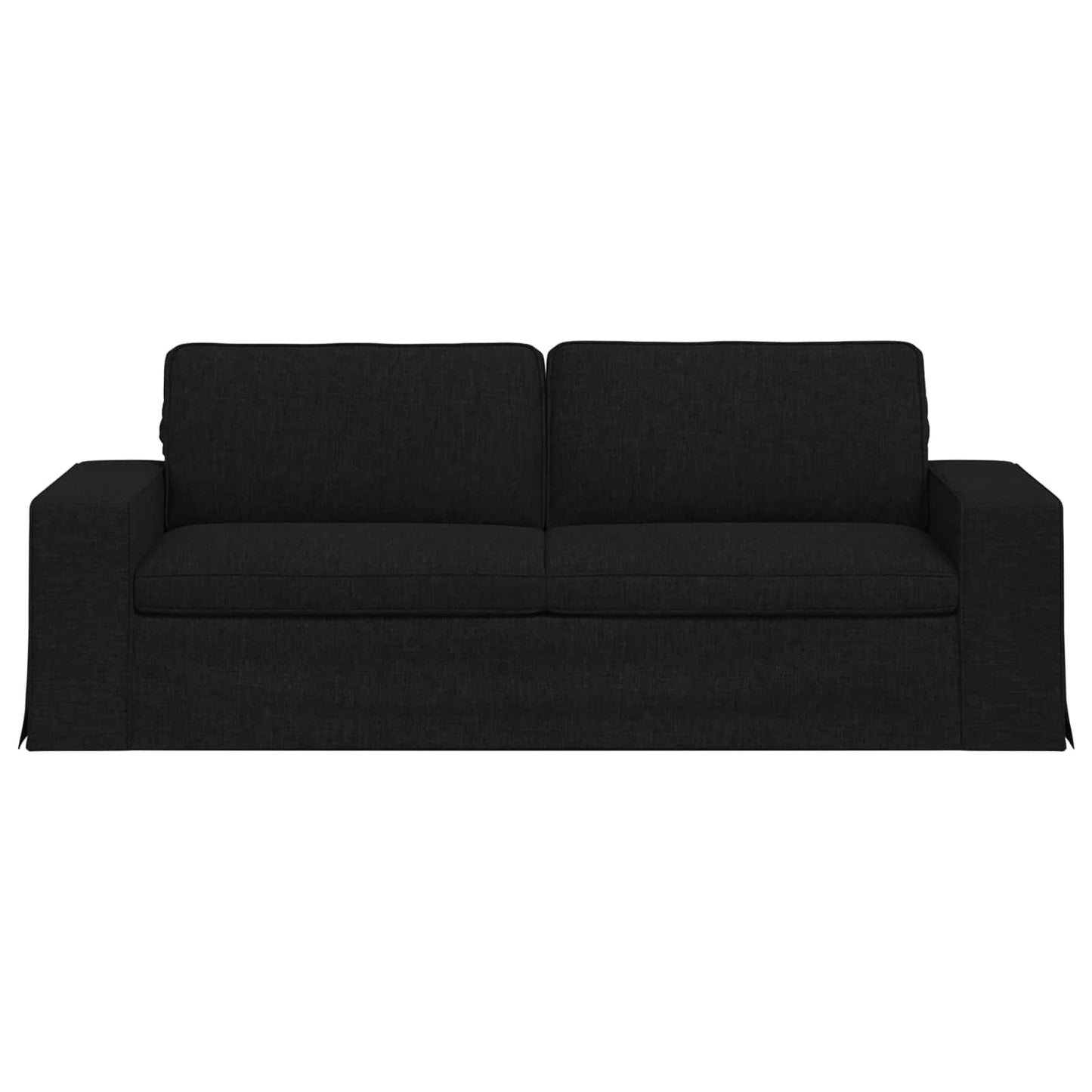vidaXL Καναπές Μαύρο 222 x 80 x 82 εκ ύφασμα