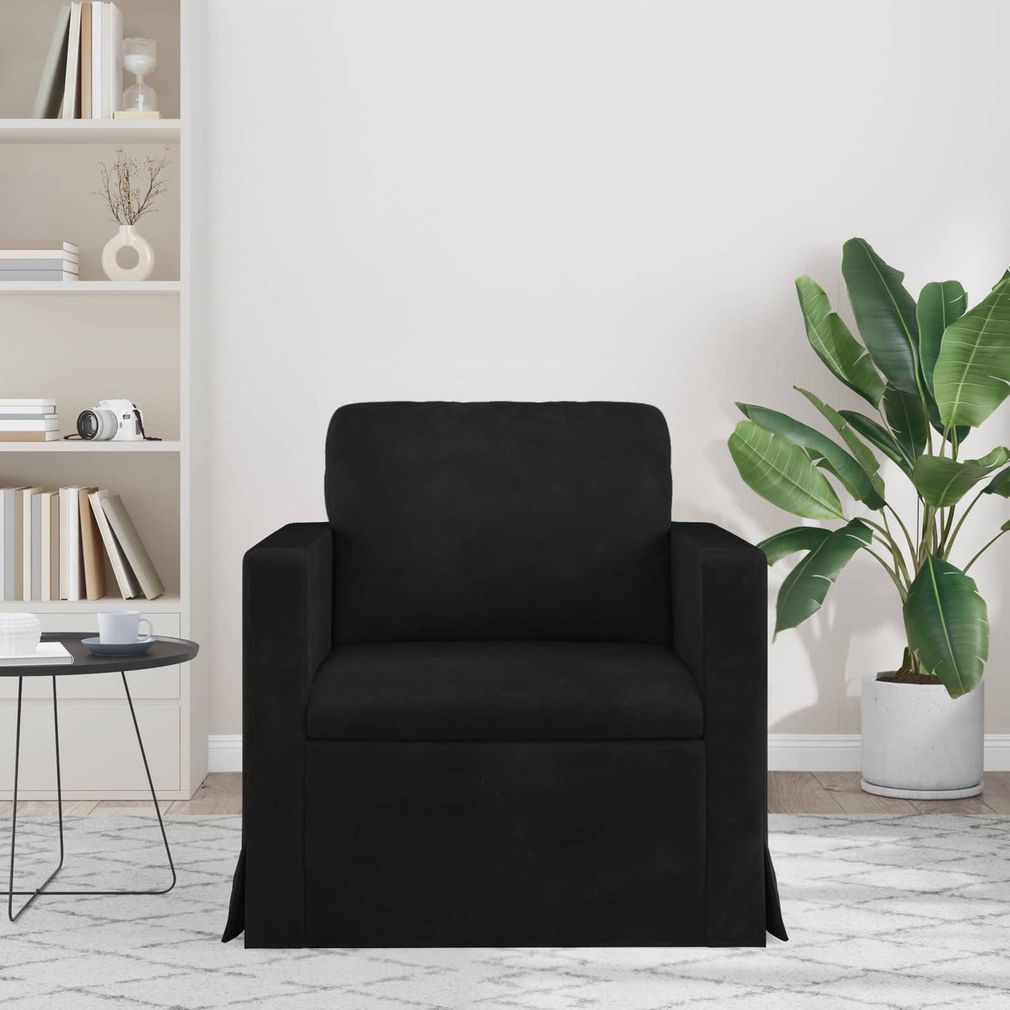 vidaXL Καναπές Μαύρο 78 x 78 x 80 εκ. Βελούδο