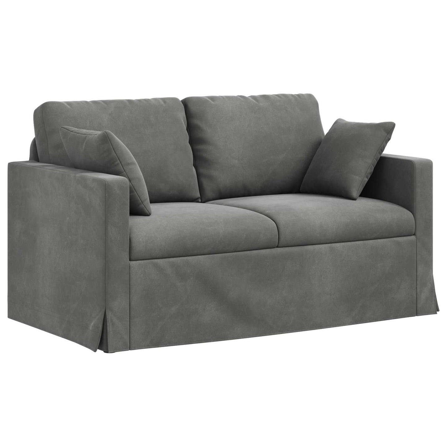 vidaXL Καναπές Σκούρο Γκρι 138 x 78 x 80 εκ Βελούδο