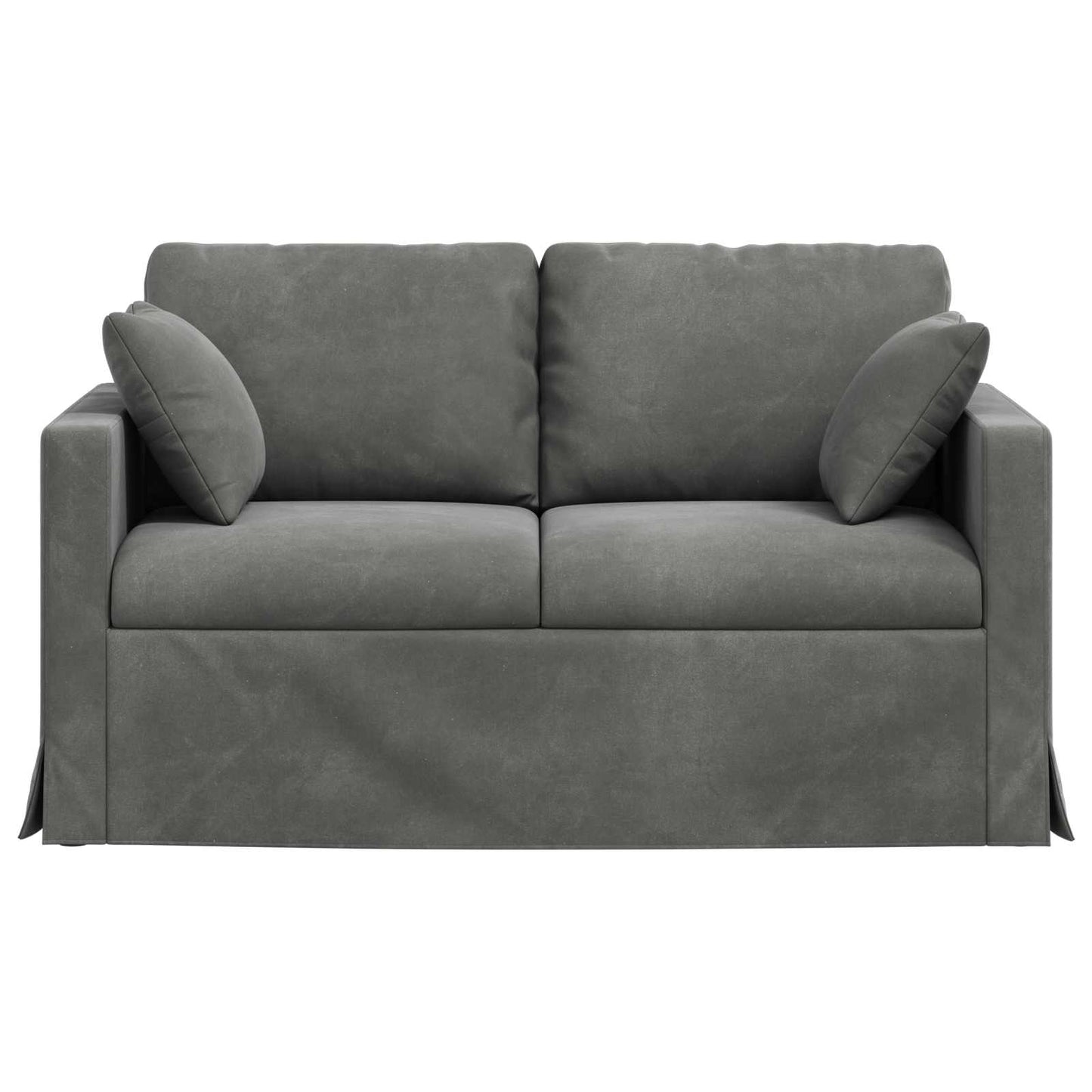 vidaXL Καναπές Σκούρο Γκρι 138 x 78 x 80 εκ Βελούδο