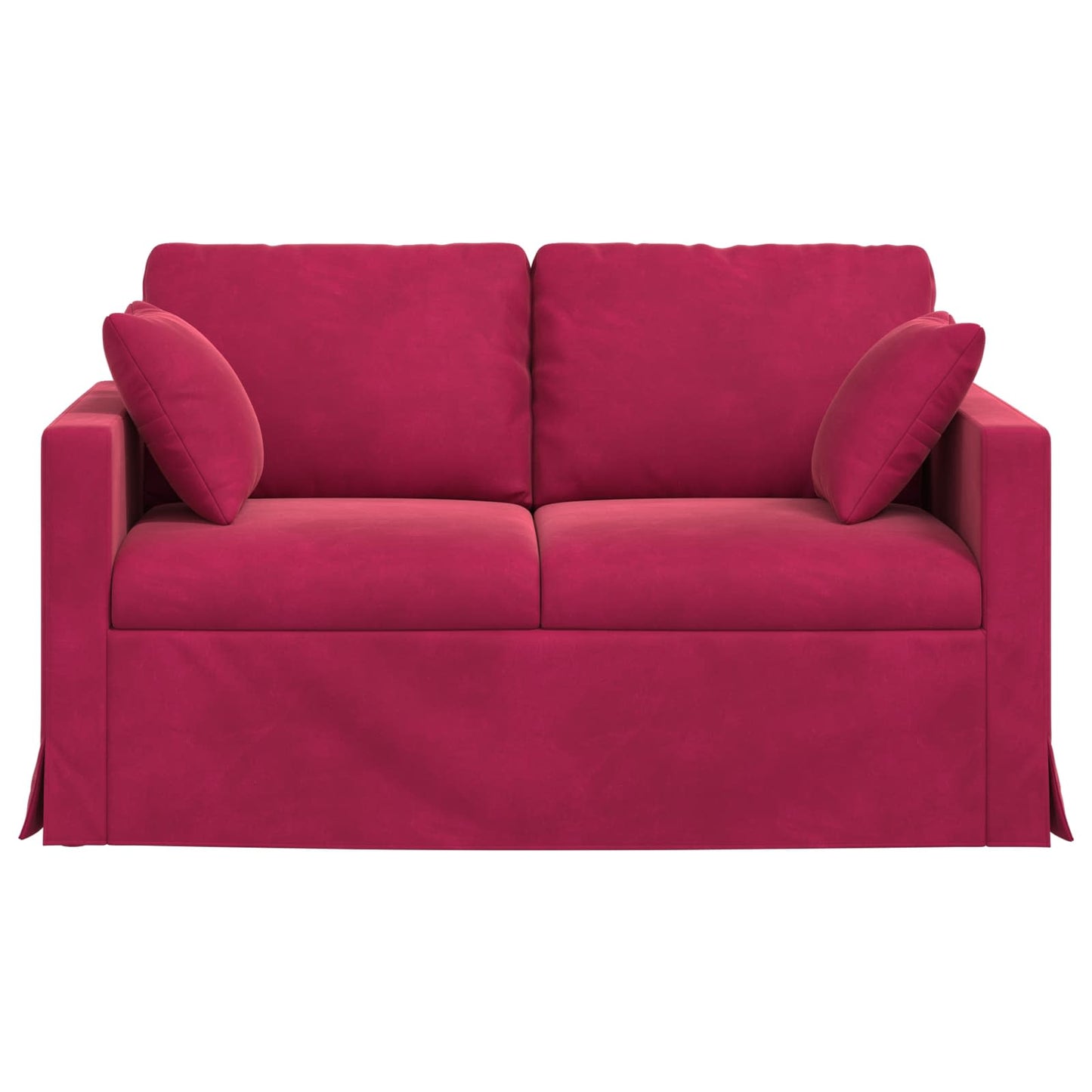 vidaXL Καναπές Κόκκινο 138 x 78 x 80 εκ Βελούδο