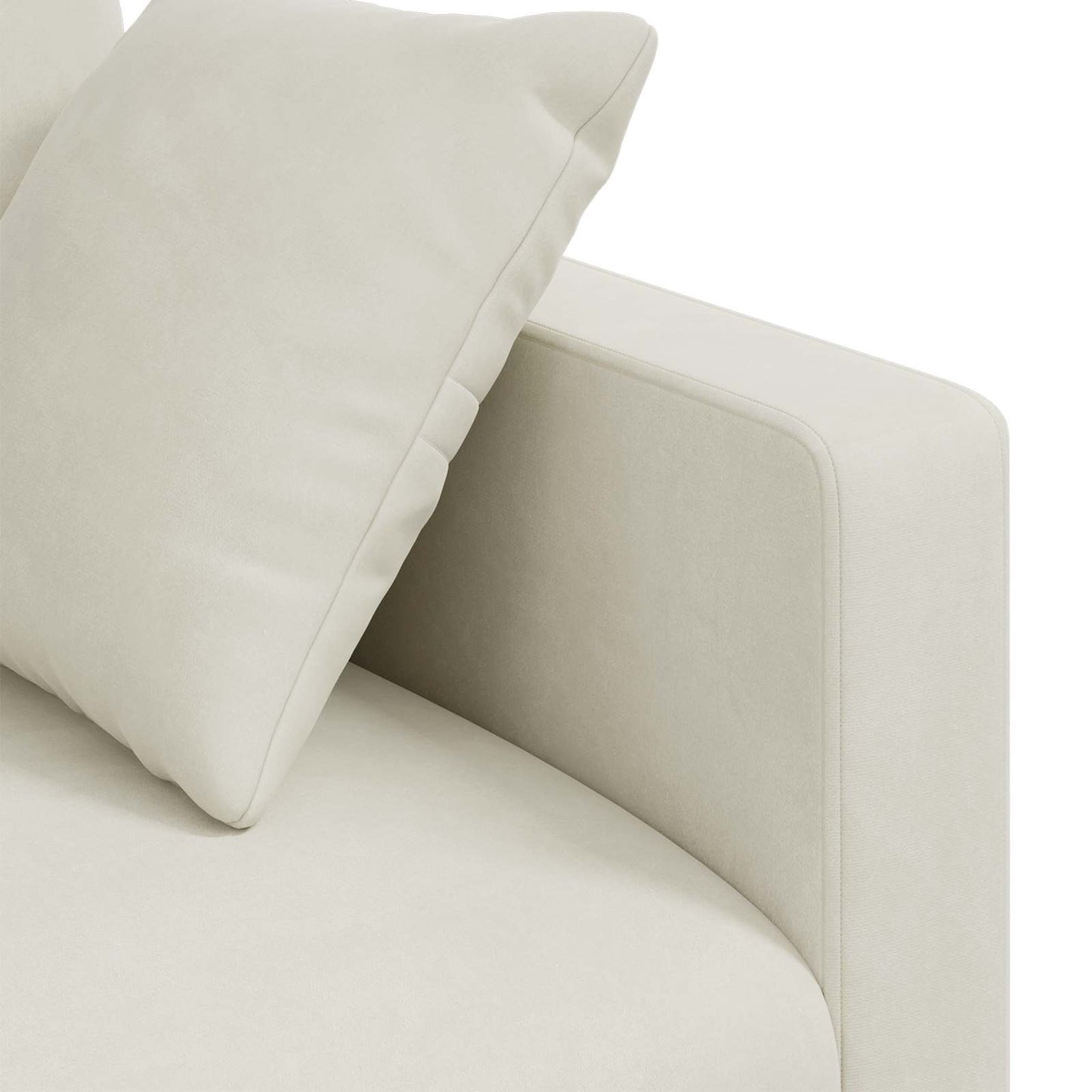 vidaXL Καναπές Κρεμ 138 x 78 x 80 εκ Βελούδο