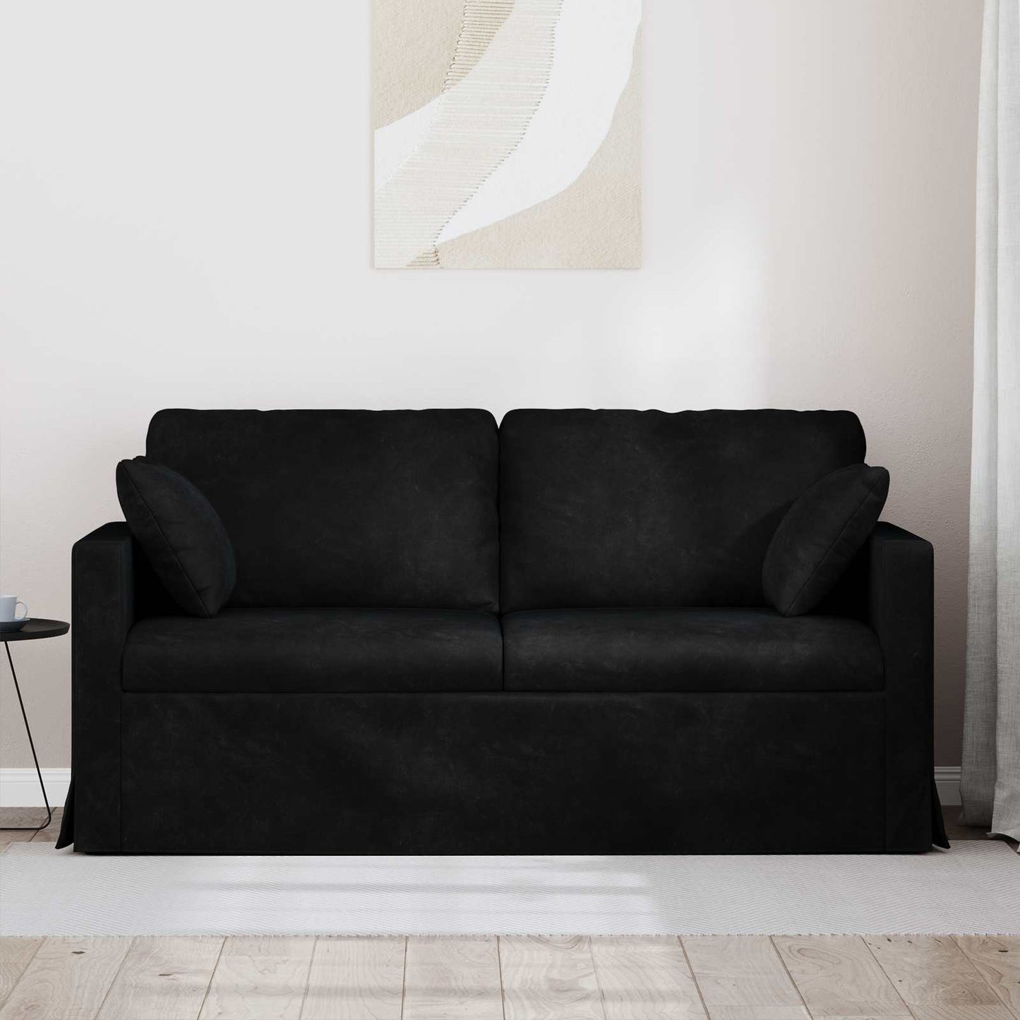 vidaXL Καναπές Μαύρο 158 x 78 x 80 εκ Βελούδο