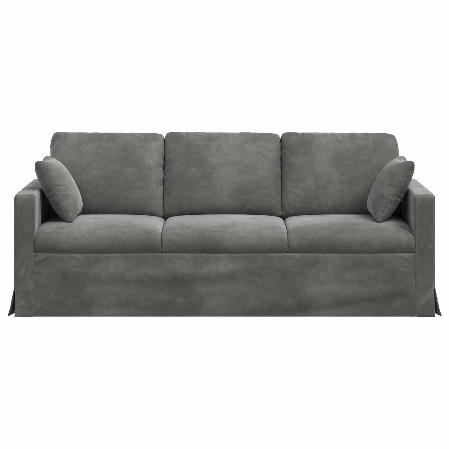 vidaXL Καναπές Σκούρο Γκρι 198 x 78 x 80 εκ Βελούδο