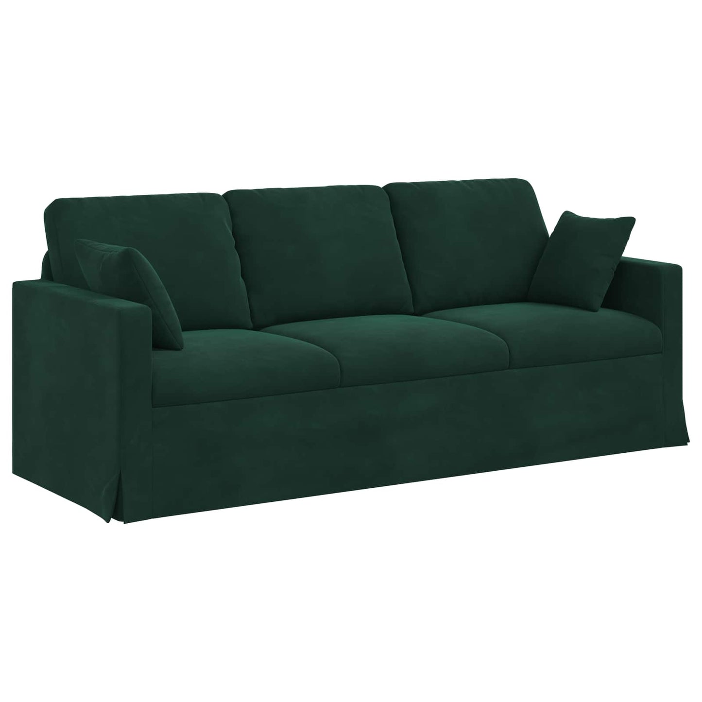 vidaXL Καναπές Σκούρο Πράσινο 198 x 78 x 80 εκ Βελούδο