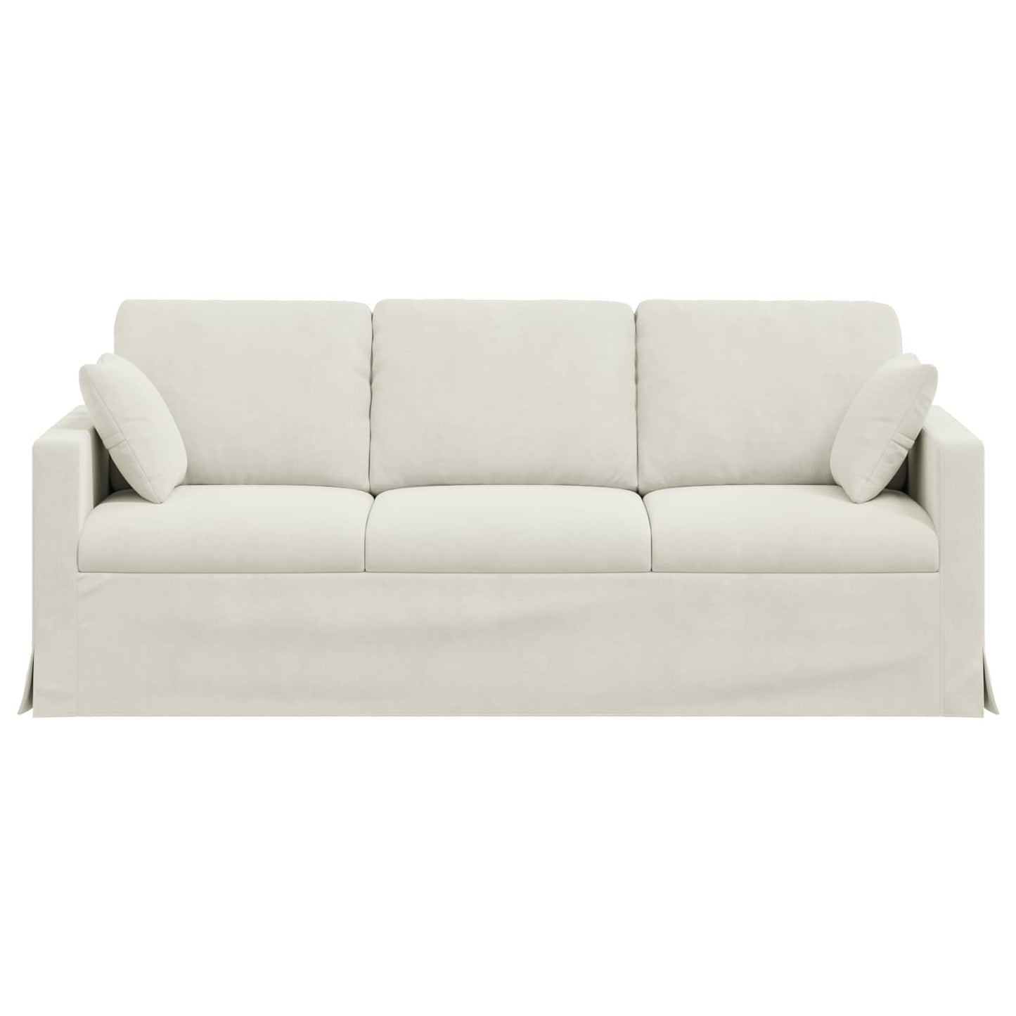 vidaXL Καναπές Κρεμ 198 x 78 x 80 εκ Βελούδο