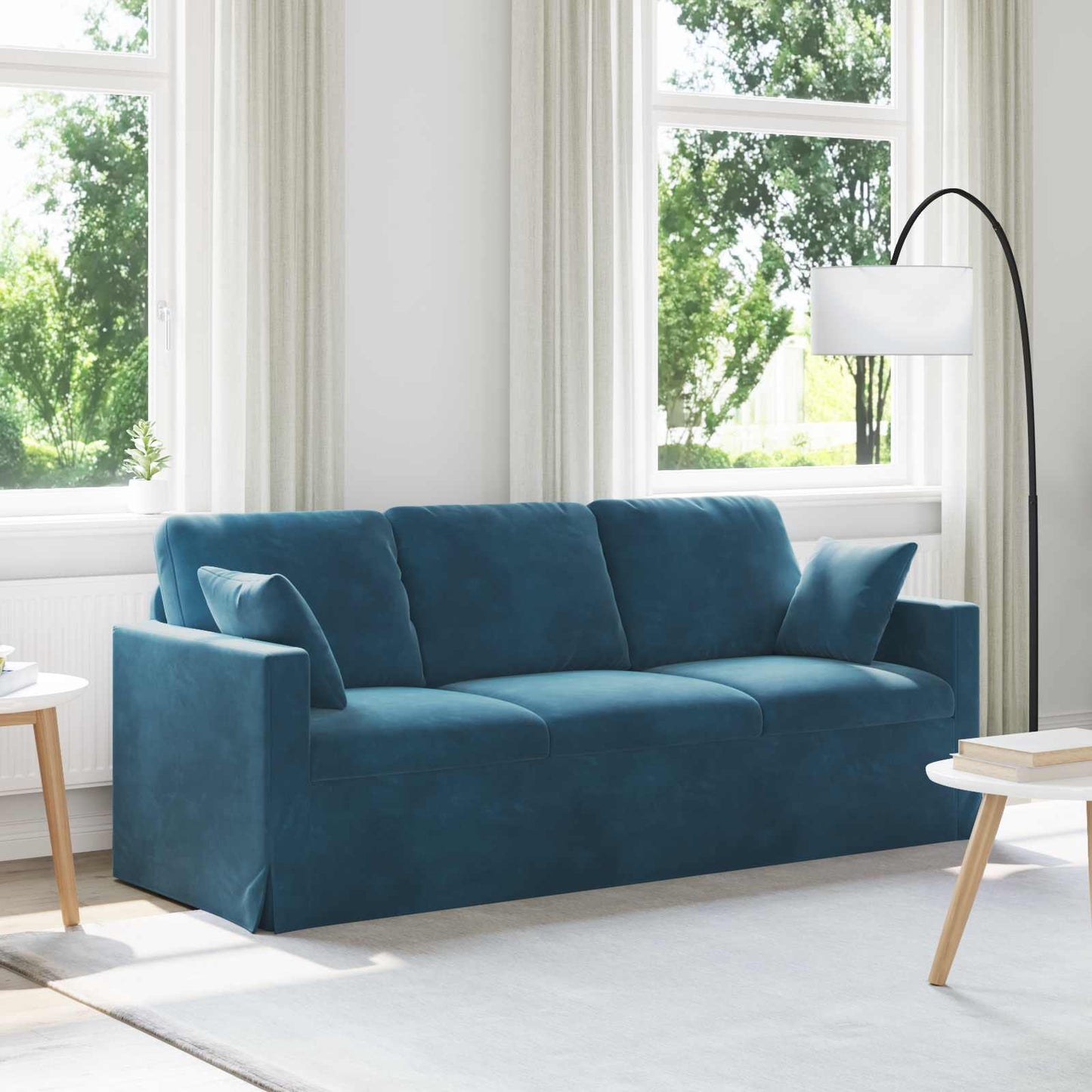 vidaXL Καναπές Μπλε 198 x 78 x 80 εκ Βελούδο