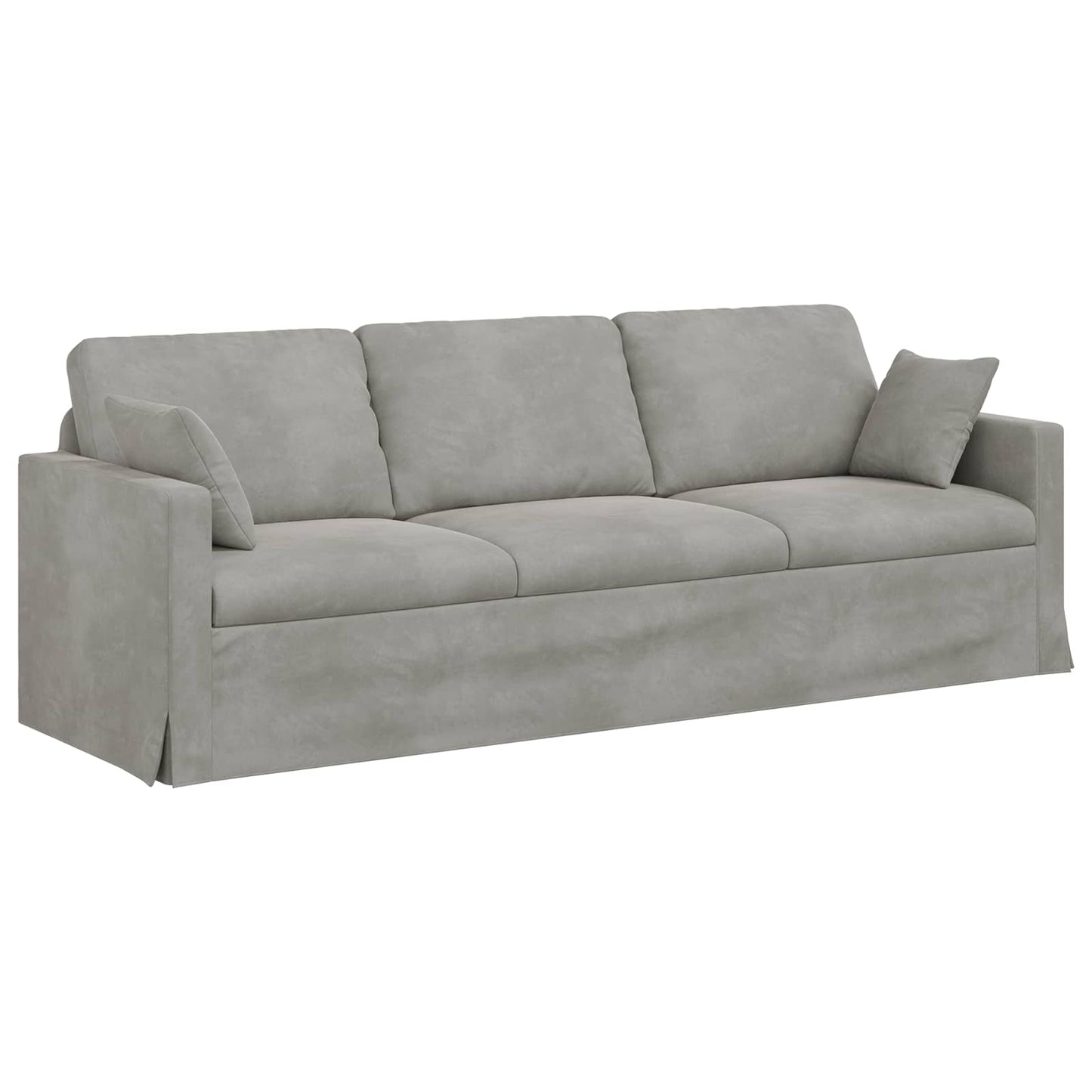 vidaXL Καναπές Ανοιχτό γκρι 228 x 78 x 80 εκ Βελούδο