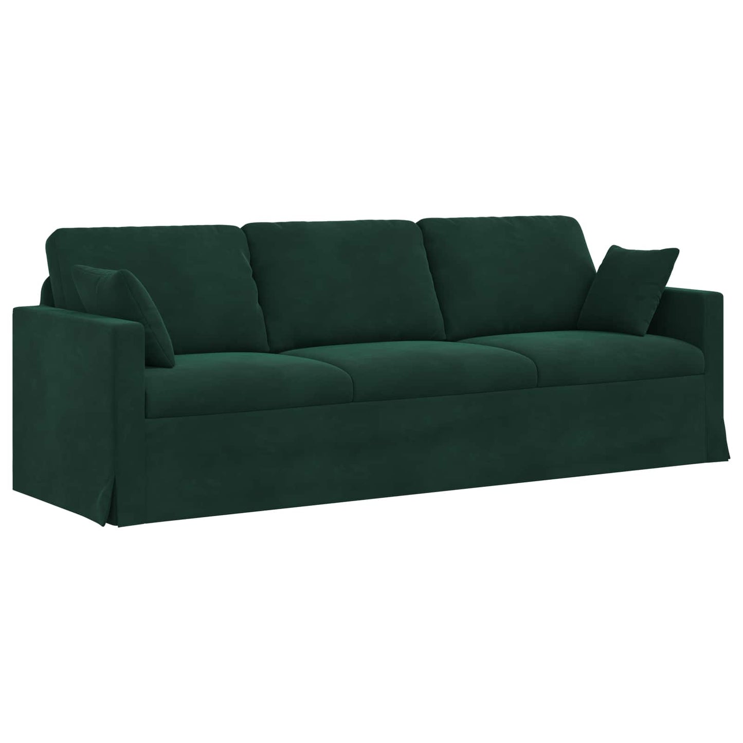 vidaXL Καναπές Σκούρο Πράσινο 228 x 78 x 80 εκ Βελούδο