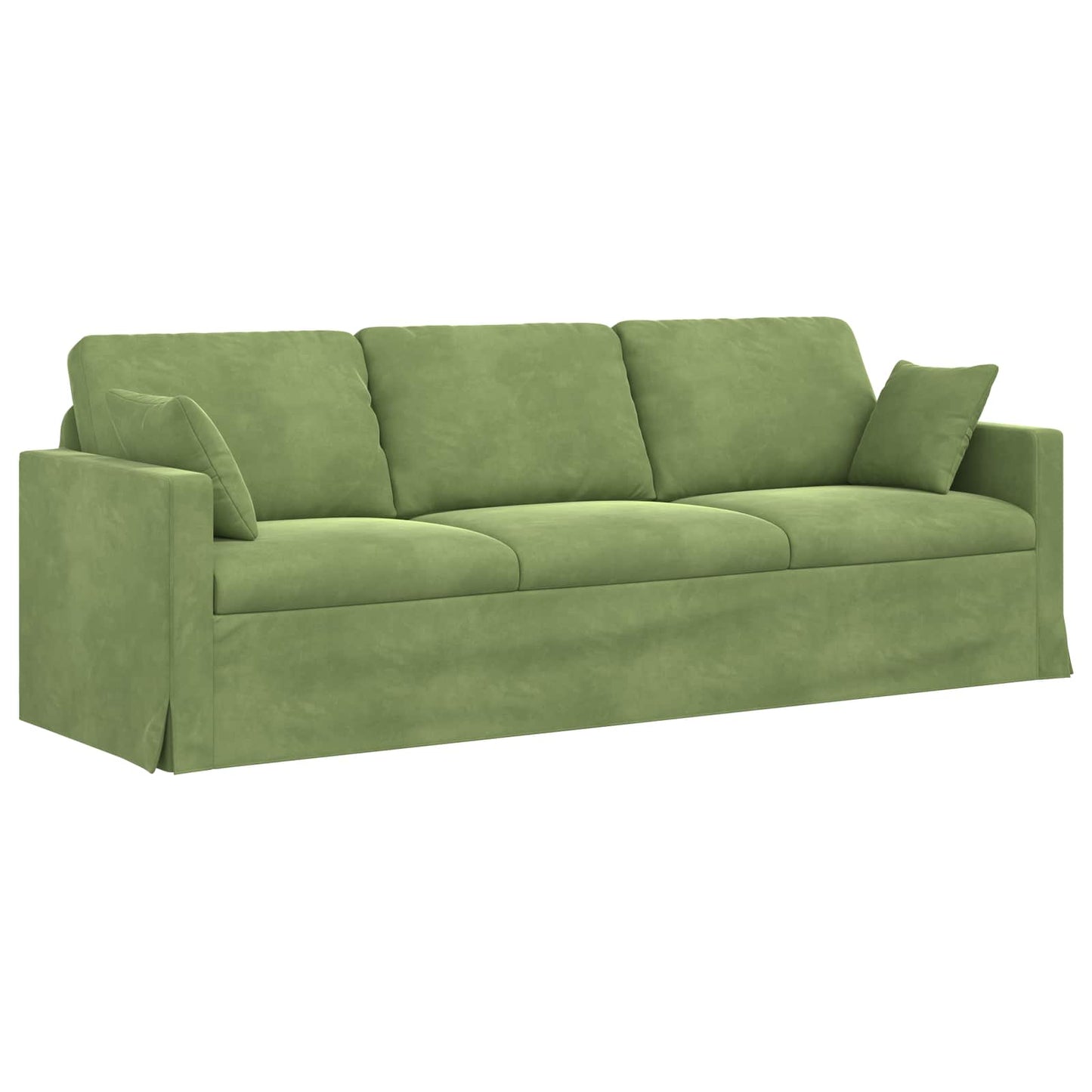vidaXL Καναπές Ανοιχτό Πράσινο 228 x 78 x 80 εκ Βελούδο