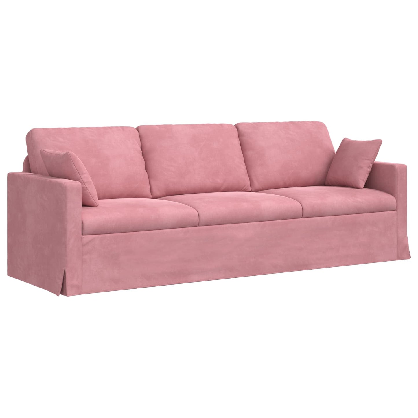 vidaXL Καναπές Ροζ 228 x 78 x 80 εκ Βελούδο