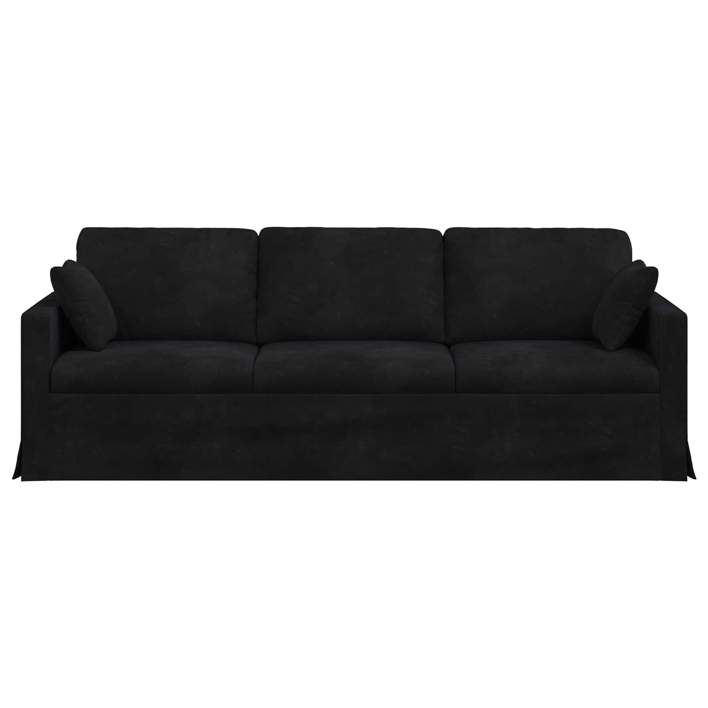 vidaXL Καναπές Μαύρο 228 x 78 x 80 εκ Βελούδο