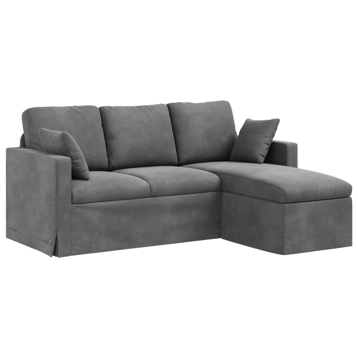 vidaXL Καναπές Σκούρο Γκρι 178 x 134 x 80 εκ Βελούδο