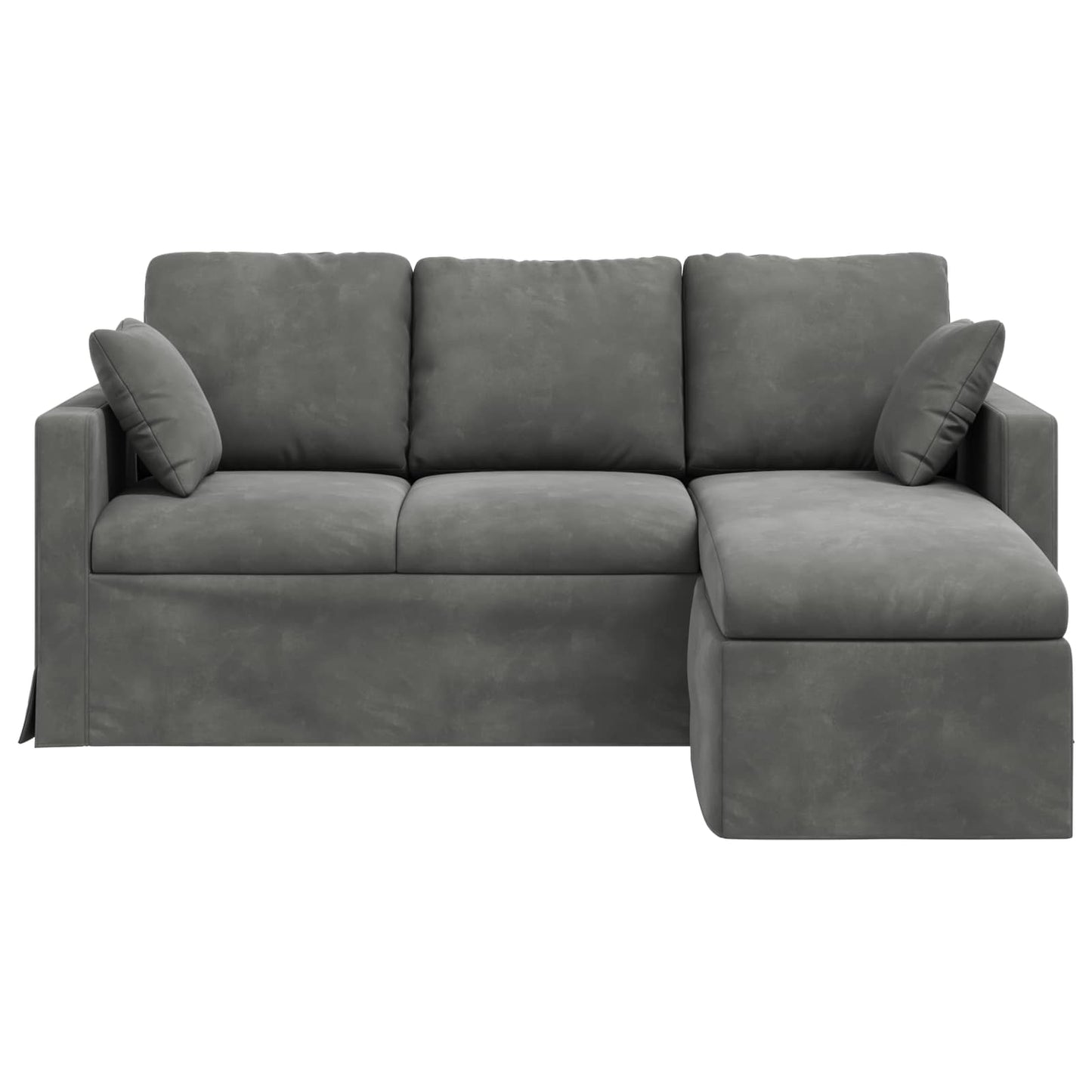 vidaXL Καναπές Σκούρο Γκρι 178 x 134 x 80 εκ Βελούδο