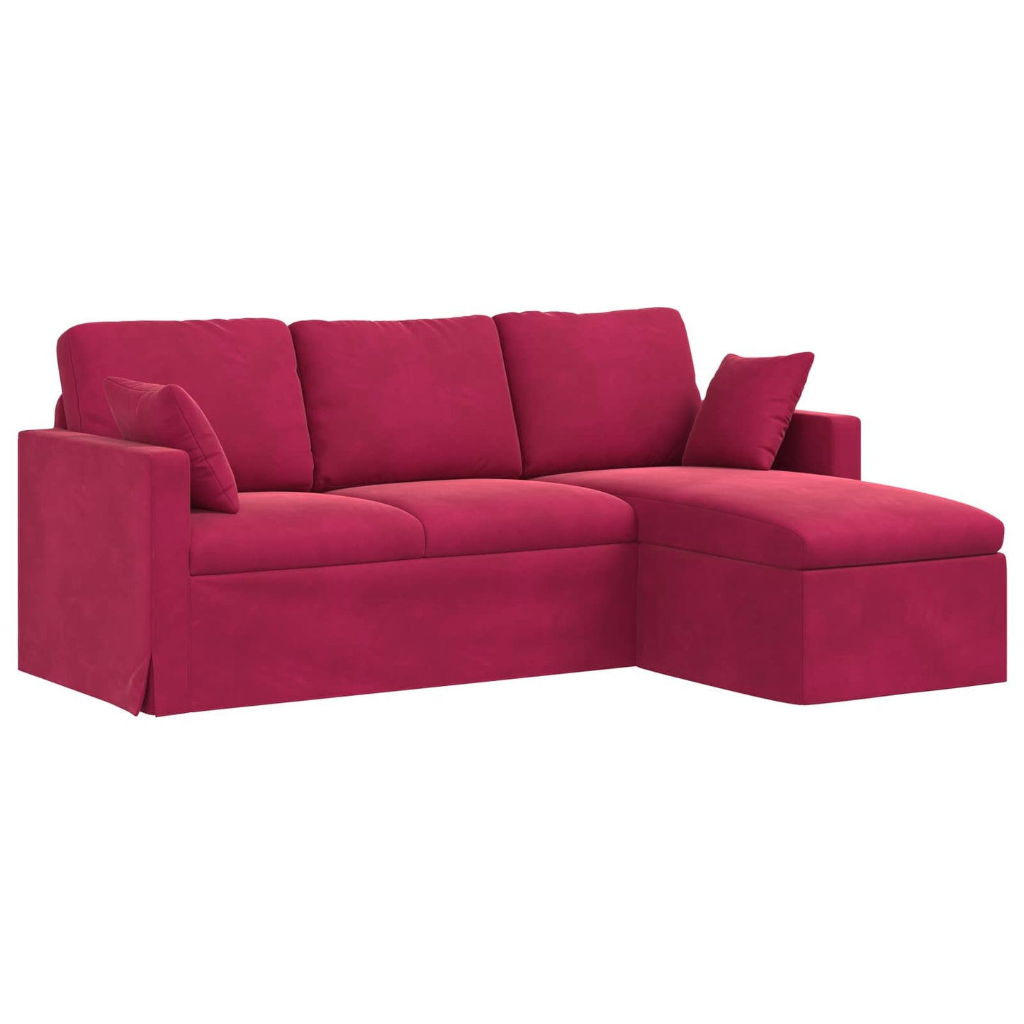 vidaXL Καναπές Κόκκινο 198 x 134 x 80 εκ Βελούδο