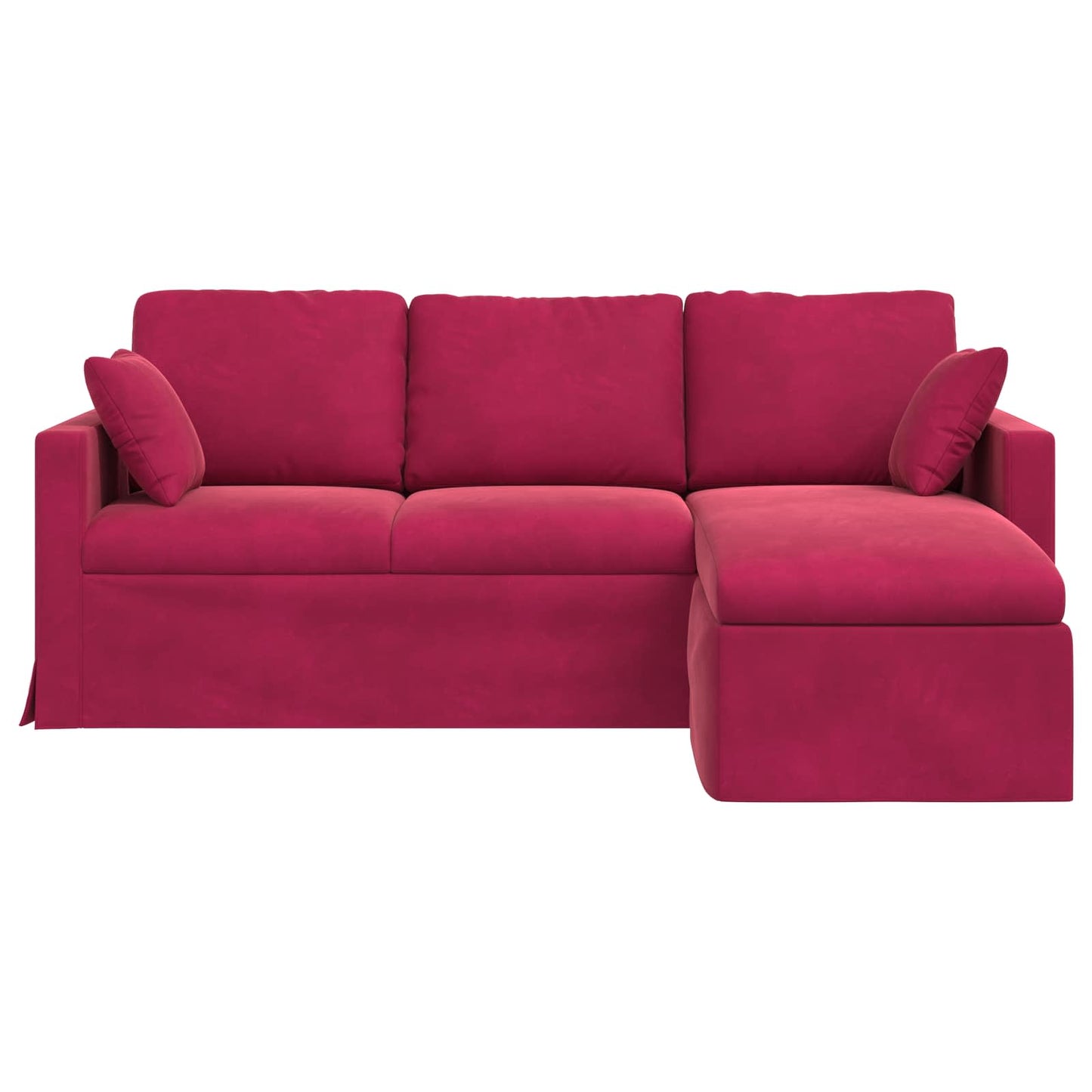 vidaXL Καναπές Κόκκινο 198 x 134 x 80 εκ Βελούδο