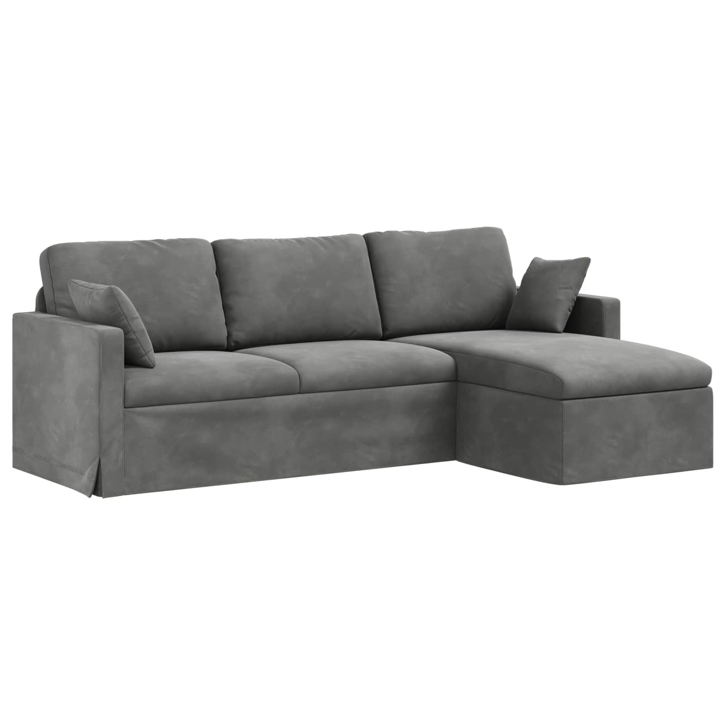 vidaXL Καναπές Σκούρο Γκρι 228 x 134 x 80 εκ Βελούδο