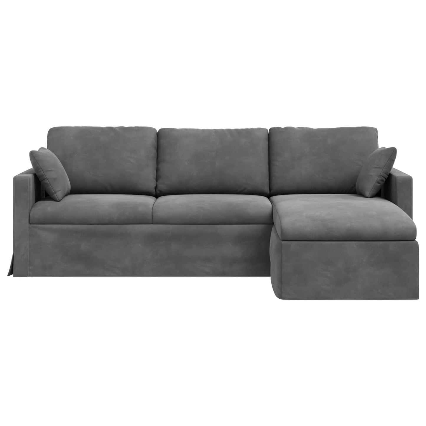 vidaXL Καναπές Σκούρο Γκρι 228 x 134 x 80 εκ Βελούδο