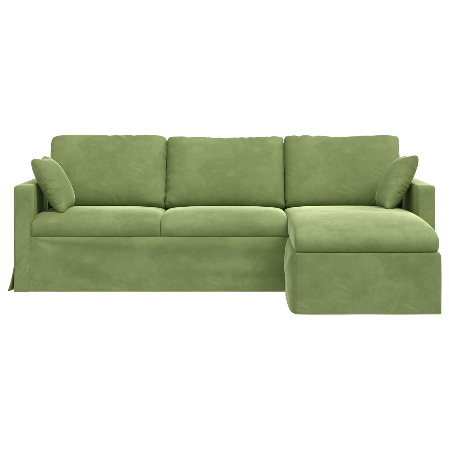 vidaXL Καναπές Ανοιχτό Πράσινο 228 x 134 x 80 εκ Βελούδο