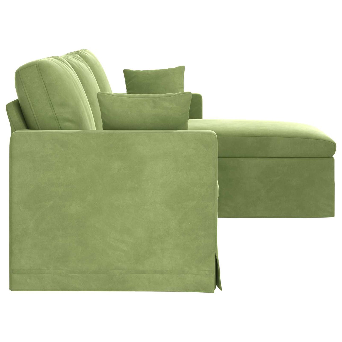 vidaXL Καναπές Ανοιχτό Πράσινο 228 x 134 x 80 εκ Βελούδο