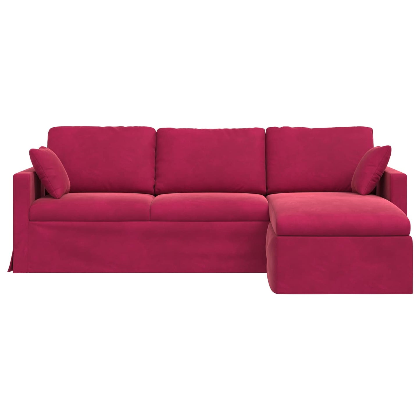 vidaXL Καναπές Κόκκινο 228 x 134 x 80 εκ Βελούδο
