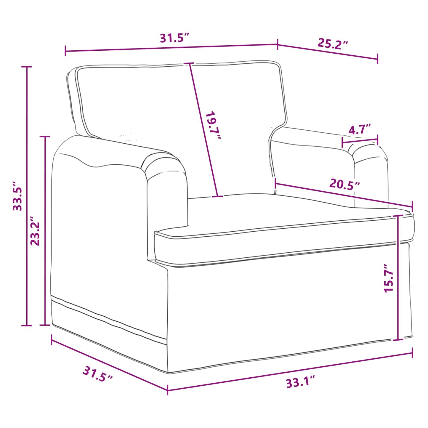 vidaXL Καναπές Σκούρο Γκρι 84 x 80 x 85 εκ ύφασμα