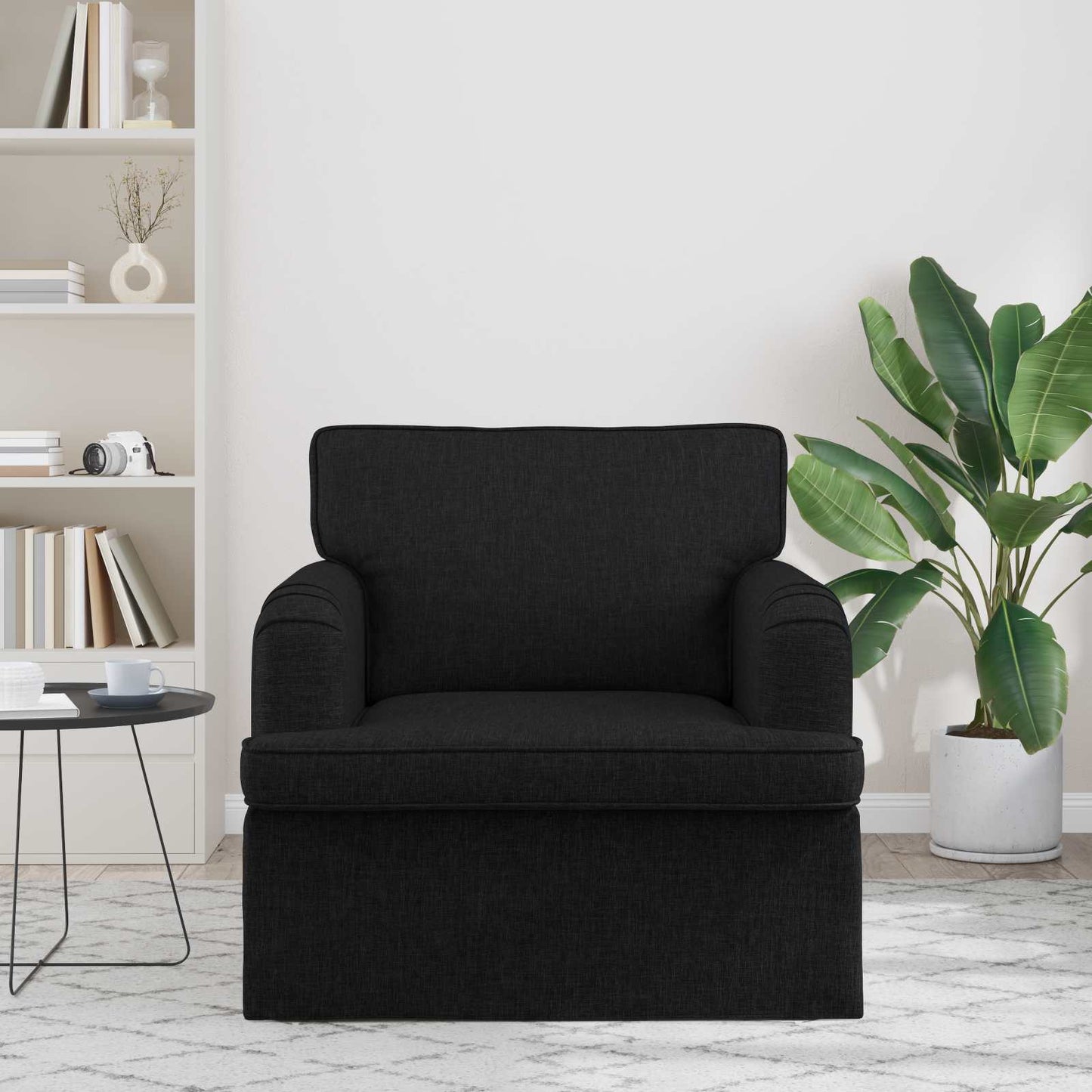 vidaXL Καναπές Μαύρο 84 x 80 x 85 εκ ύφασμα