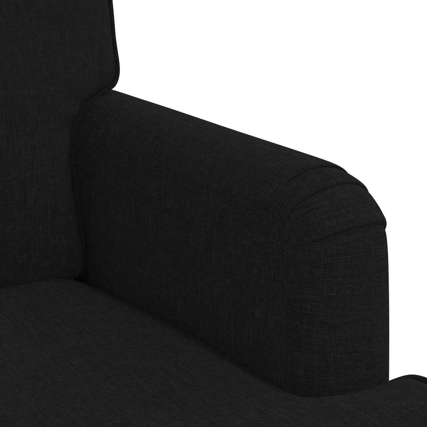 vidaXL Καναπές Μαύρο 142 x 80 x 85 εκ ύφασμα