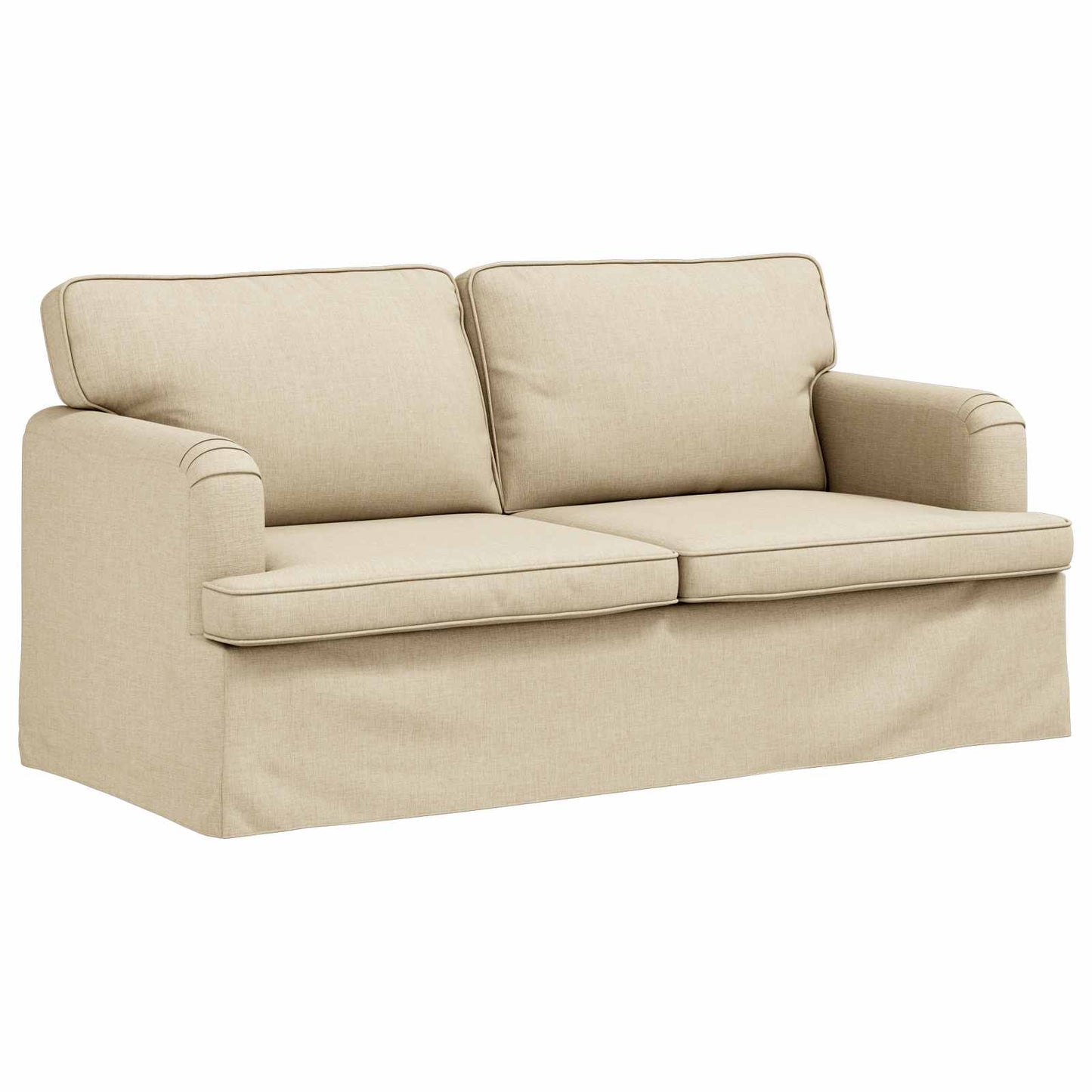 vidaXL Καναπές Κρεμ 142 x 80 x 85 εκ ύφασμα