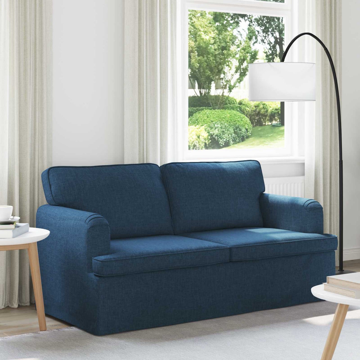 vidaXL Καναπές Μπλε 162 x 80 x 85 εκ ύφασμα