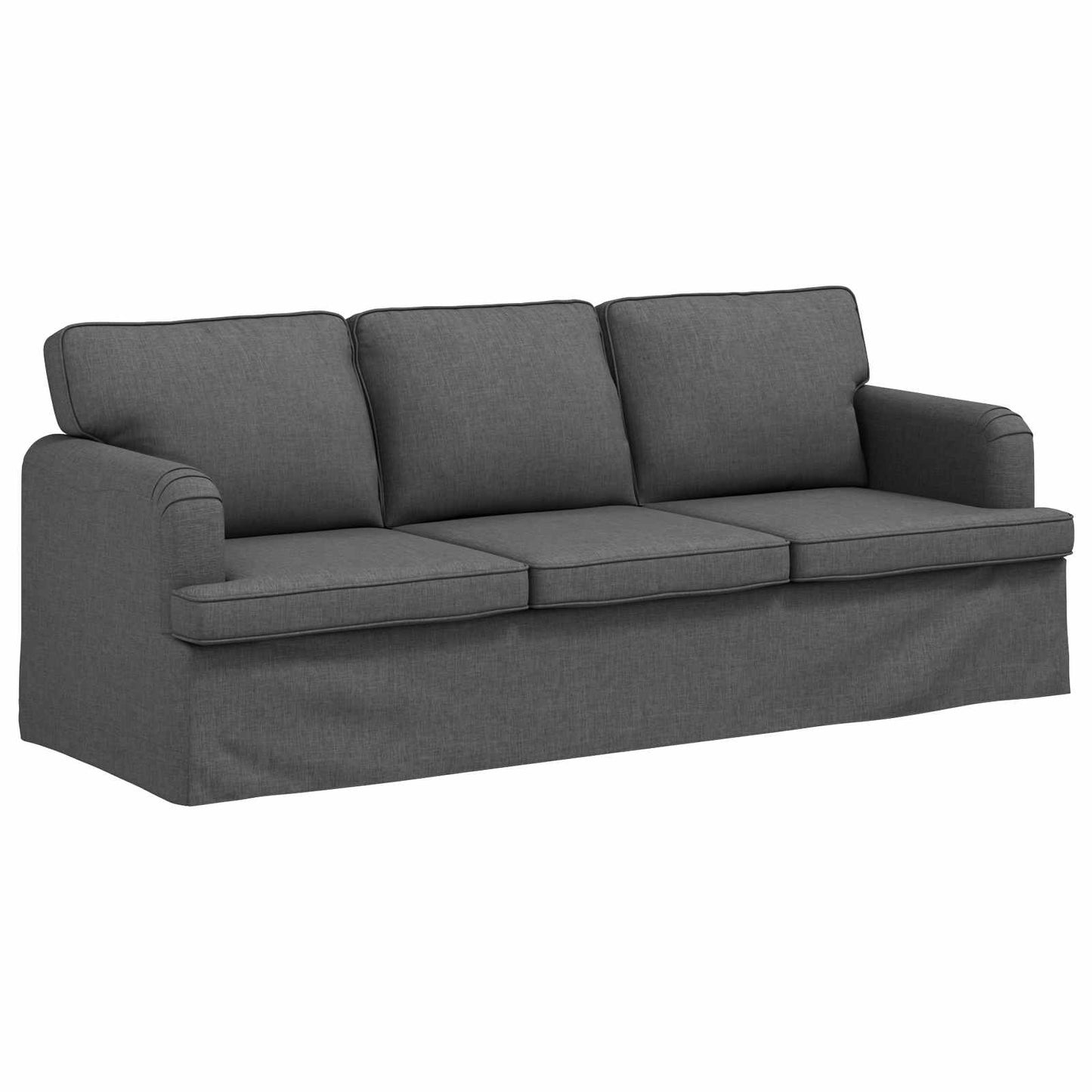 vidaXL Καναπές Σκούρο Γκρι 201 x 80 x 85 εκ ύφασμα