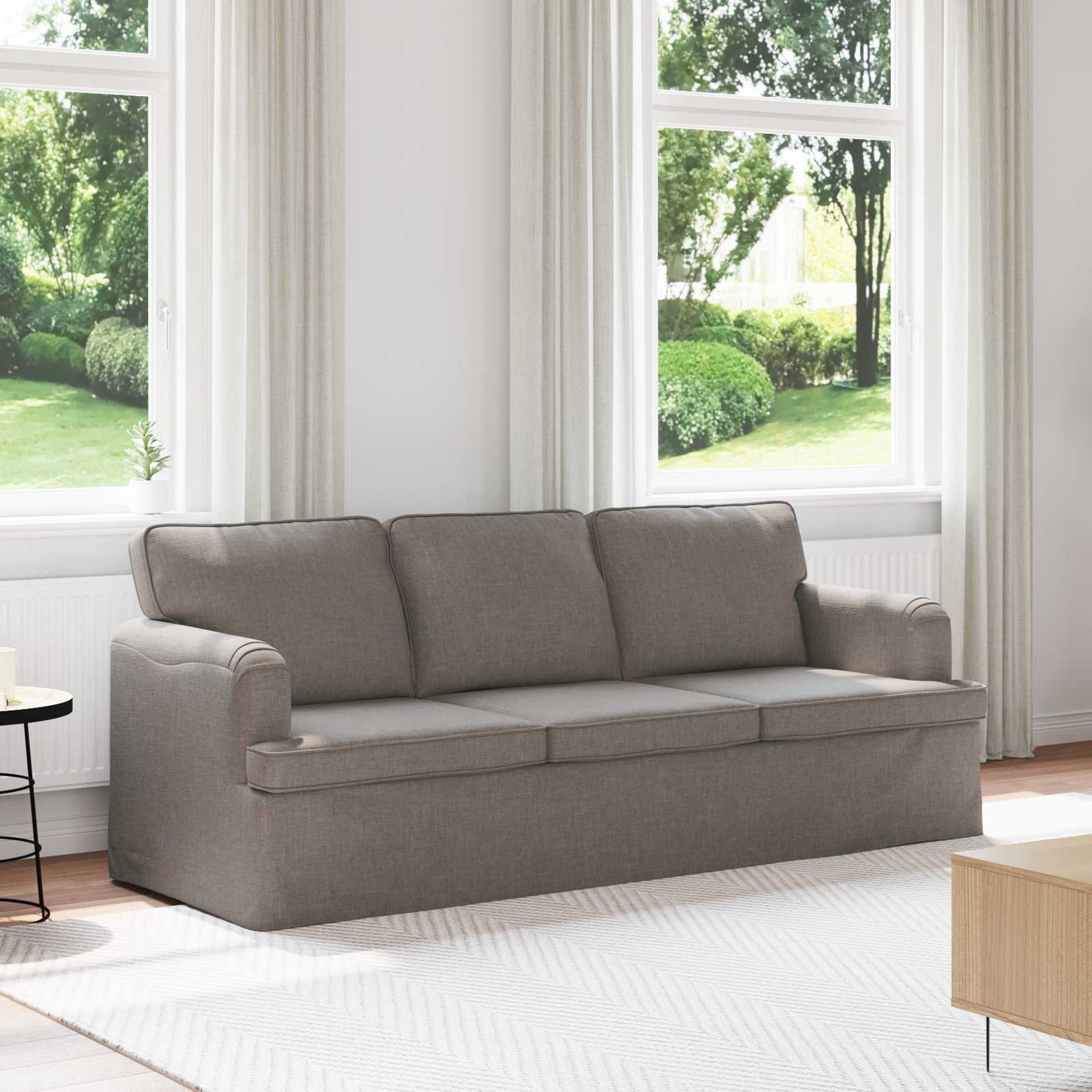 vidaXL Καναπές Taupe 201 x 80 x 85 εκ ύφασμα