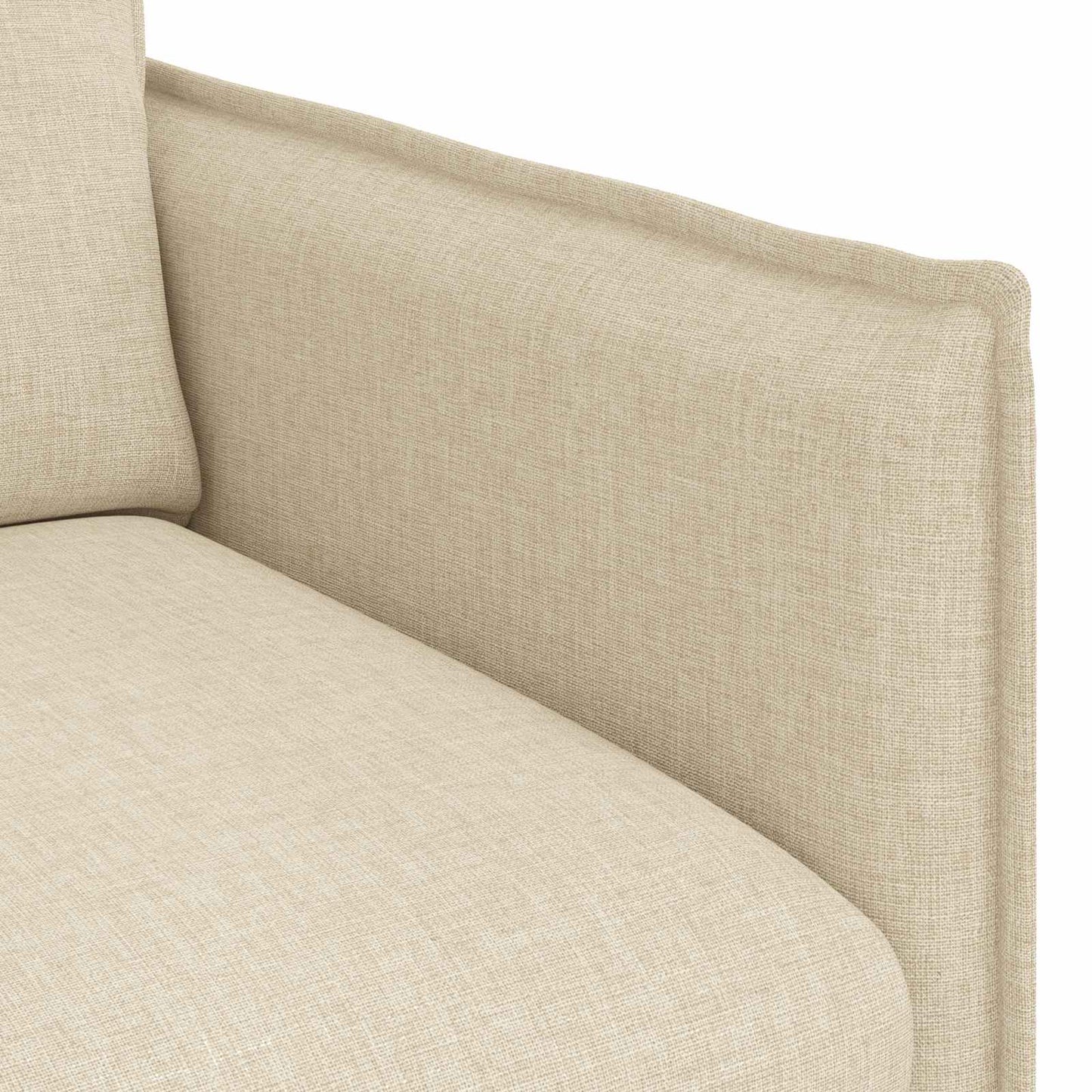 vidaXL Καναπές Κρεμ 136 x 82 x 85 εκ ύφασμα
