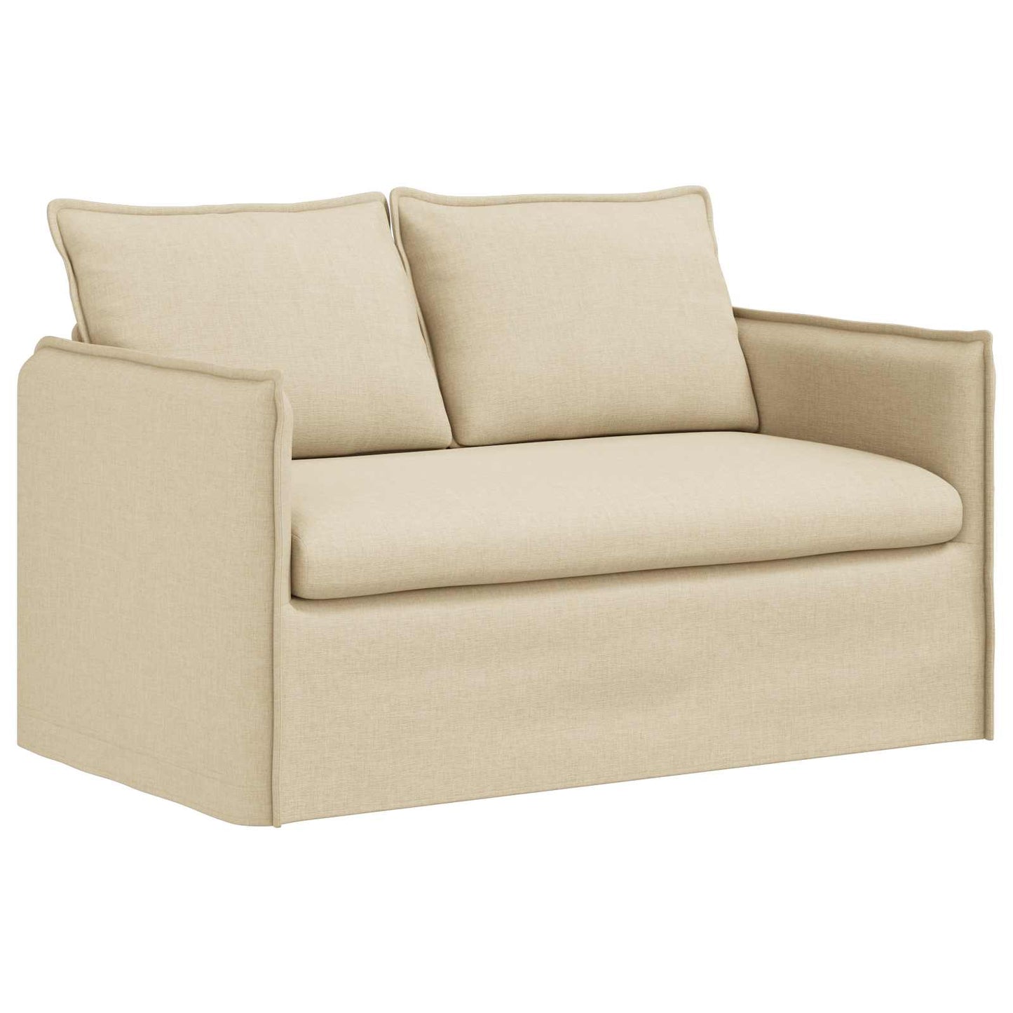 vidaXL Καναπές Κρεμ 136 x 82 x 85 εκ ύφασμα