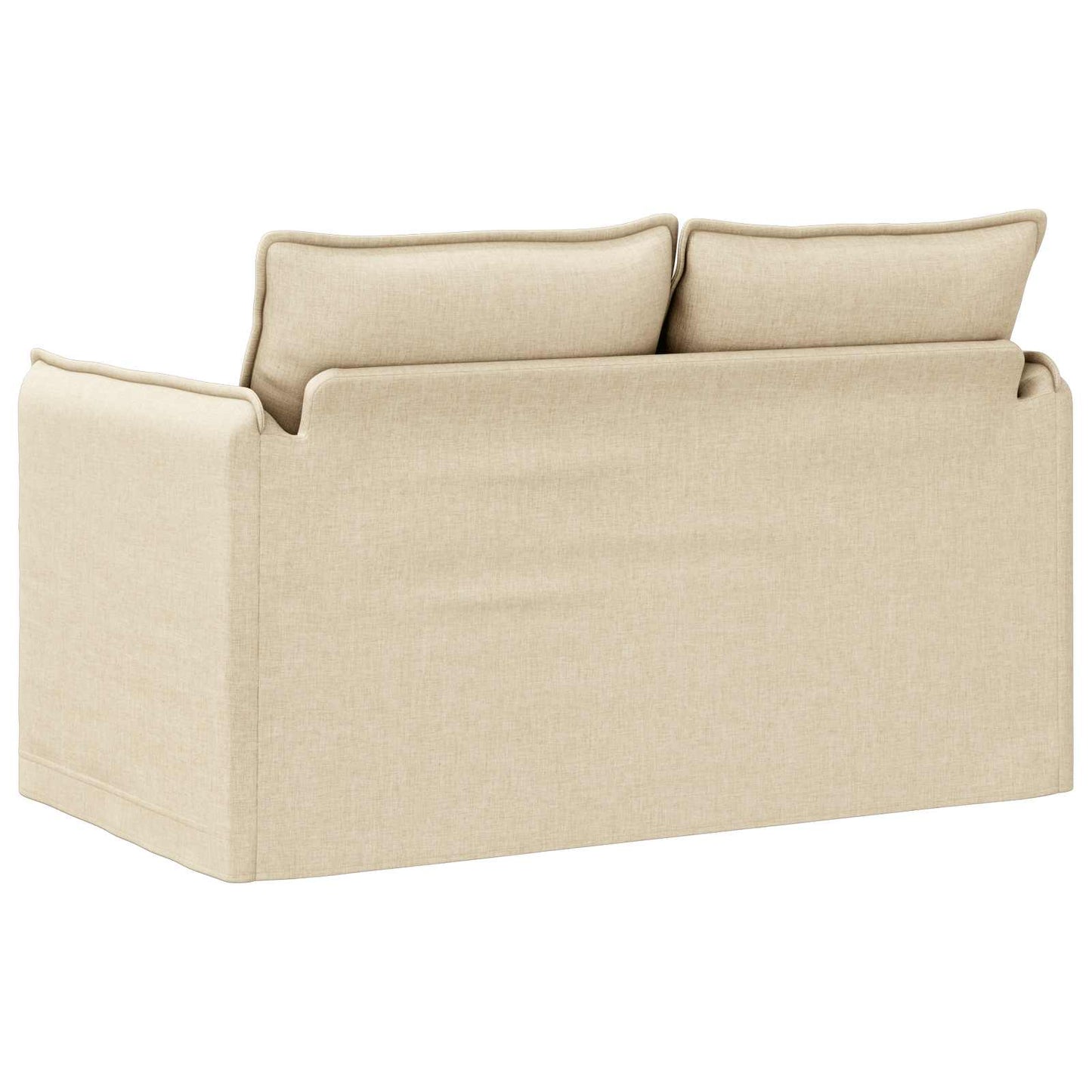 vidaXL Καναπές Κρεμ 136 x 82 x 85 εκ ύφασμα