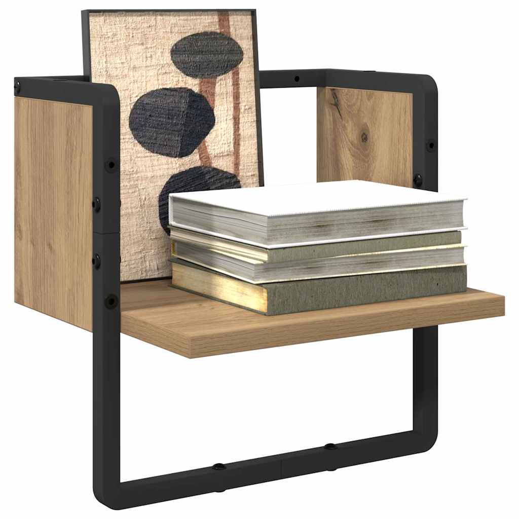 vidaXL Ράφι Τοίχου Καρυδιά Χειροποίητης Εργασίας 30 x 25 x 30 cm