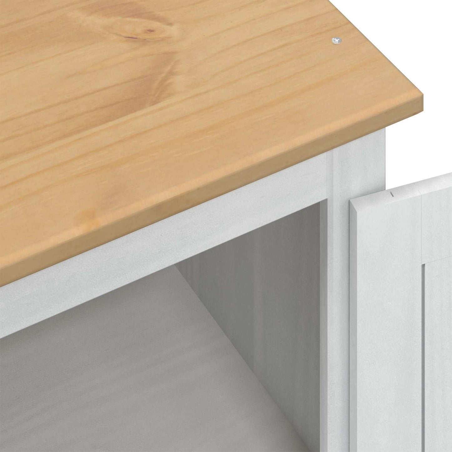 vidaXL Ντουλάπες με ράφι Λευκό 55 x 38 x 170 εκ Στερεά ξυλεία πεύκου