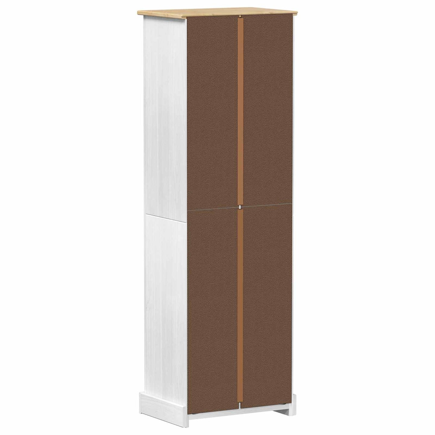 vidaXL Ντουλάπες με ράφι Λευκό 55 x 38 x 170 εκ Στερεά ξυλεία πεύκου