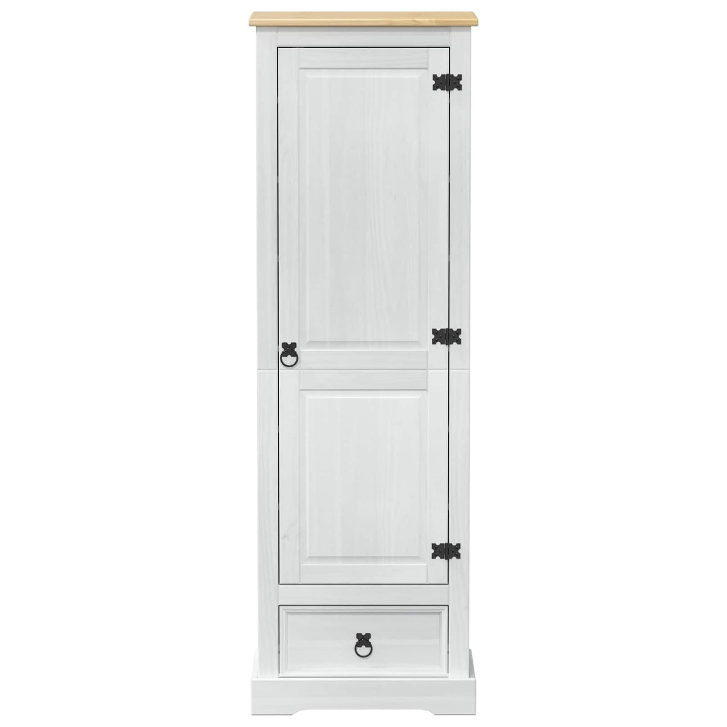 vidaXL Ντουλάπες με ράφι Λευκό 55 x 38 x 170 εκ Στερεά ξυλεία πεύκου