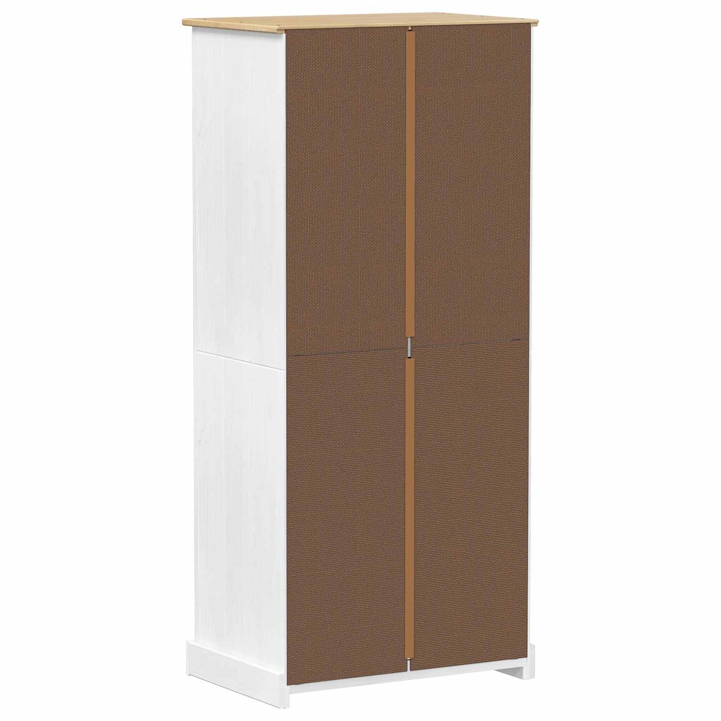 vidaXL Ντουλάπες με ράφι Λευκό 76 x 50 x 170 εκ. Στερεά ξυλεία πεύκου
