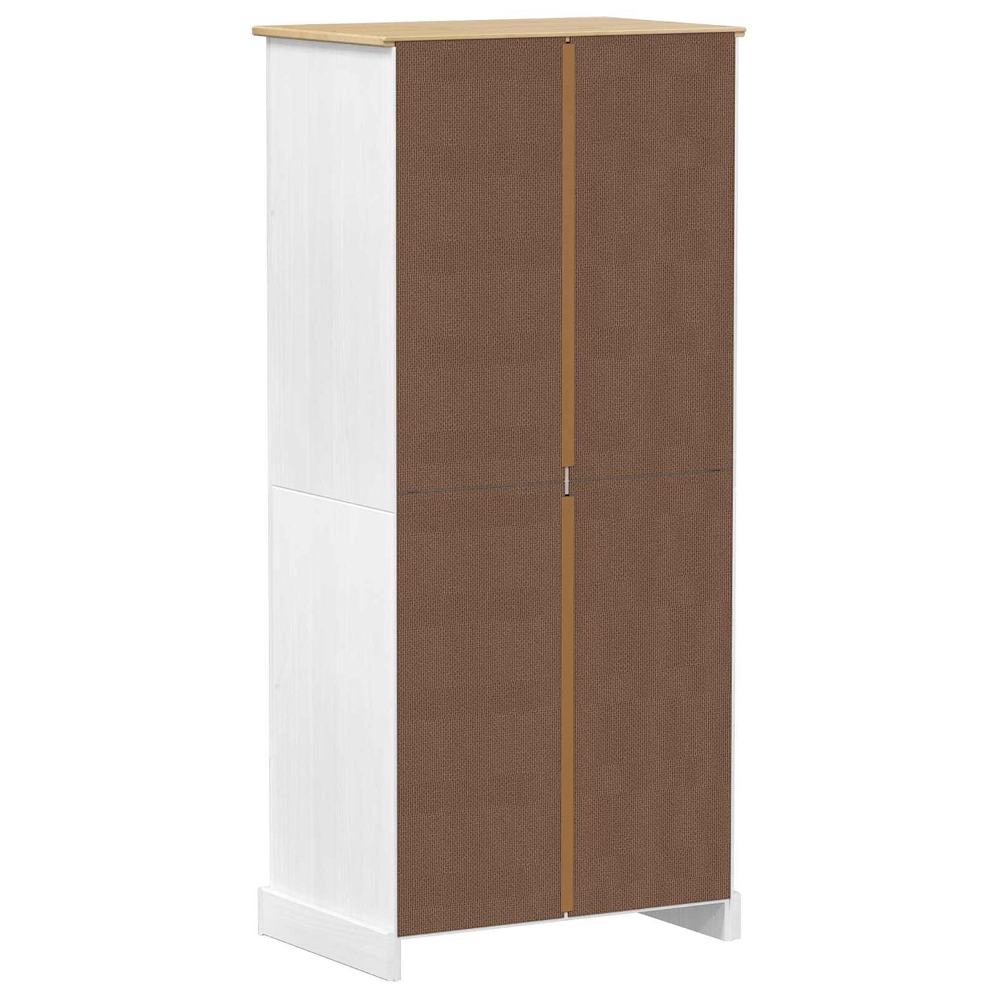 vidaXL Ντουλάπες με ράφι Λευκό 76 x 50 x 170 εκ. Στερεά ξυλεία πεύκου