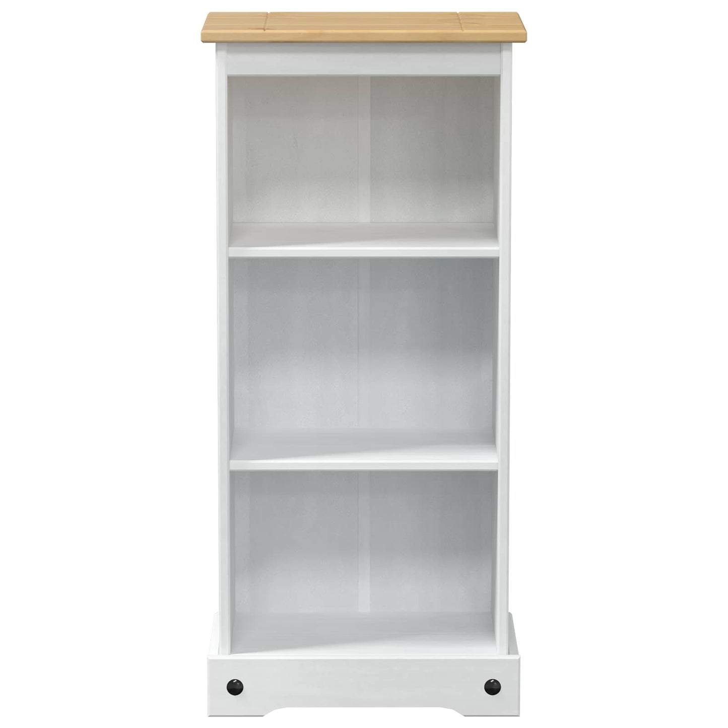 vidaXL Βιβλιοθήκη Λευκό 46 x 29 x 100 εκ. Στερεά ξυλεία πεύκου