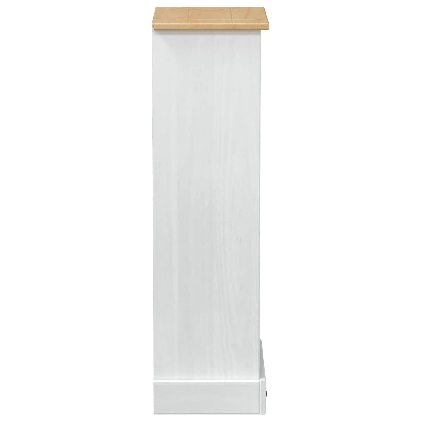 vidaXL Βιβλιοθήκη Λευκό 46 x 29 x 100 εκ. Στερεά ξυλεία πεύκου
