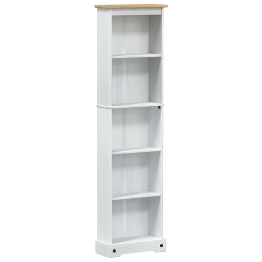 vidaXL Βιβλιοθήκη Λευκό 46 x 20 x 170 εκ. Στερεά ξυλεία πεύκου