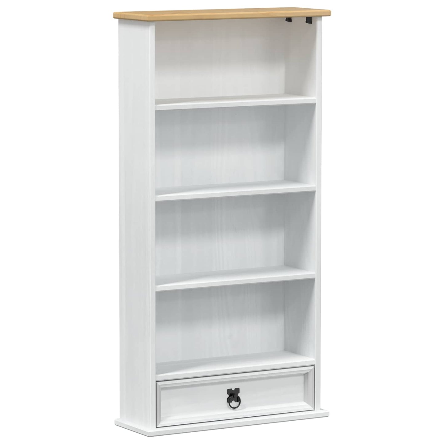 vidaXL Ντουλάπα CD Λευκό 52 x 17.5 x 103 εκ Στερεά ξυλεία πεύκου