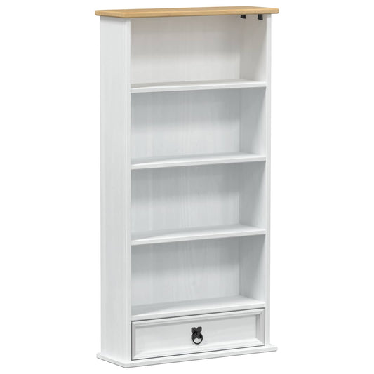 vidaXL Ντουλάπα CD Λευκό 52 x 17.5 x 103 εκ Στερεά ξυλεία πεύκου